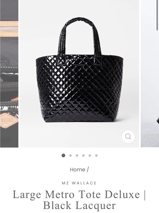 MZ Wallace Handbags - MZ Wallace Quilted Lacquer Tote in Black